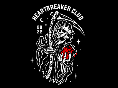 Heart Breaker apparel artwork bandmerch branding clothing cult design graphic graphic design grimm horror illustration logo merch merchandise skull streetwear tattoo ui vector