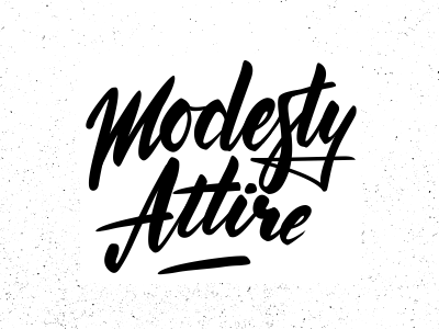 Modesty Attire White Ver. branding caligraphy customtype handmade handtype identity logo logotype type typeface typography typowork