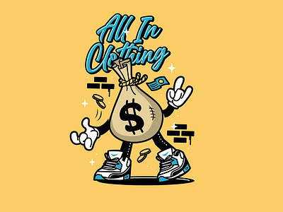 All in clothing apparel branding clothing design graphic illustration logo streetwear ui vector