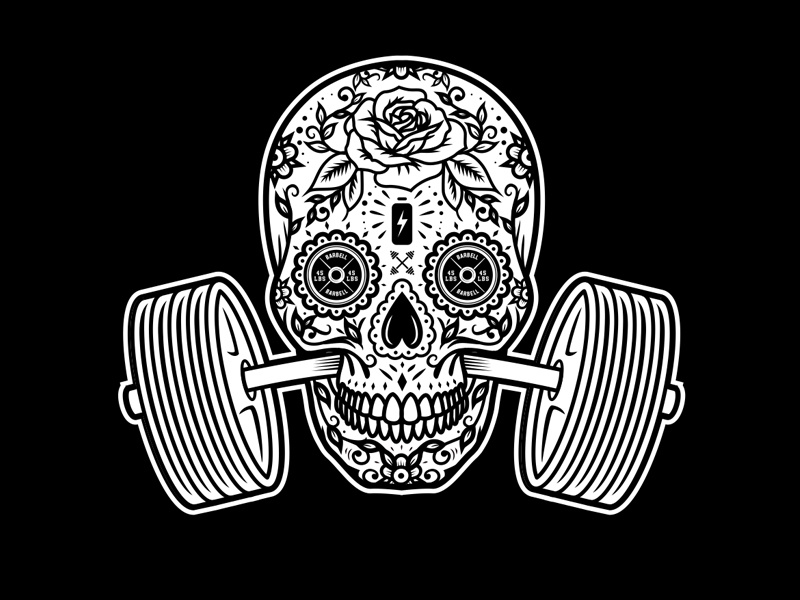 Sugar Skull Barbell by Martgraphic Studio™ on Dribbble