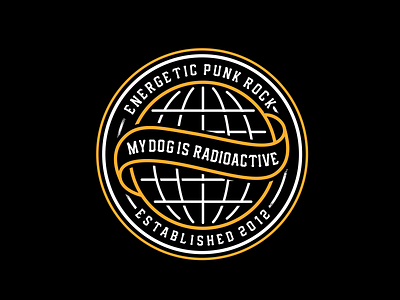 My Dog Is Radioactive apparel badges band clothing corel logo merch punk streetwear vector