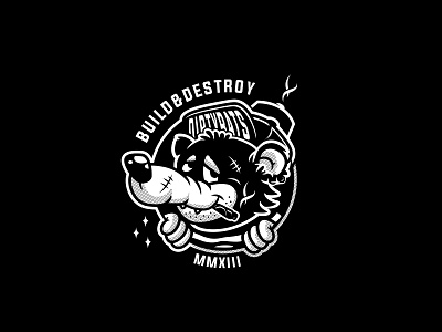 Noble Colective apparel cartoon character clothing flat identity logo rat streetwear vector web