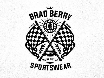 BRAD BERRY SPORTSWEAR branding cartoon clothing corel design flag flat graphic identity illustration sport streetwear
