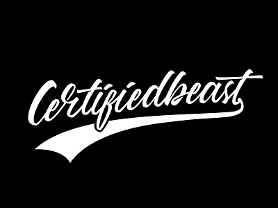 Certifiedbeast apparel clothing corel flat font identity lettering logo logotype streetwear typography vector