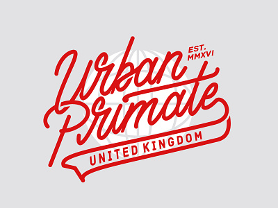 Urban Primate apparel clothing flat font icon identity lettering logo logotype streetwear typography vector