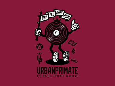 Urban Primate branding cartoon character clothing corel design flat graphic identity illustration logo streetwear