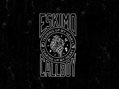 Eskimo Callboy | Tearing up my heart adobe artwork badge bold design eskimocallboy illumination illustration logo merchendise simple skull