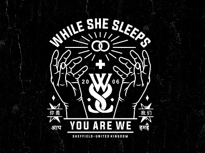While She Sleeps | You are we adobe artwork bold design flat grapic illumination illustration logo simple tattoo whileshesleeps