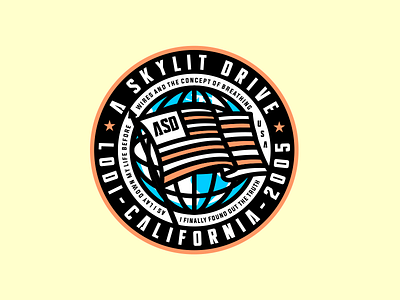 Flag Badge badge band branding clothing company design flag graphic identity logo typography vector