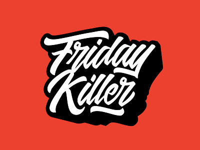 Friday Killer branding clothing design flat graphic logo typography ui ux vector