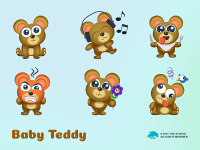 Baby Teddy baby bear sticker teddy