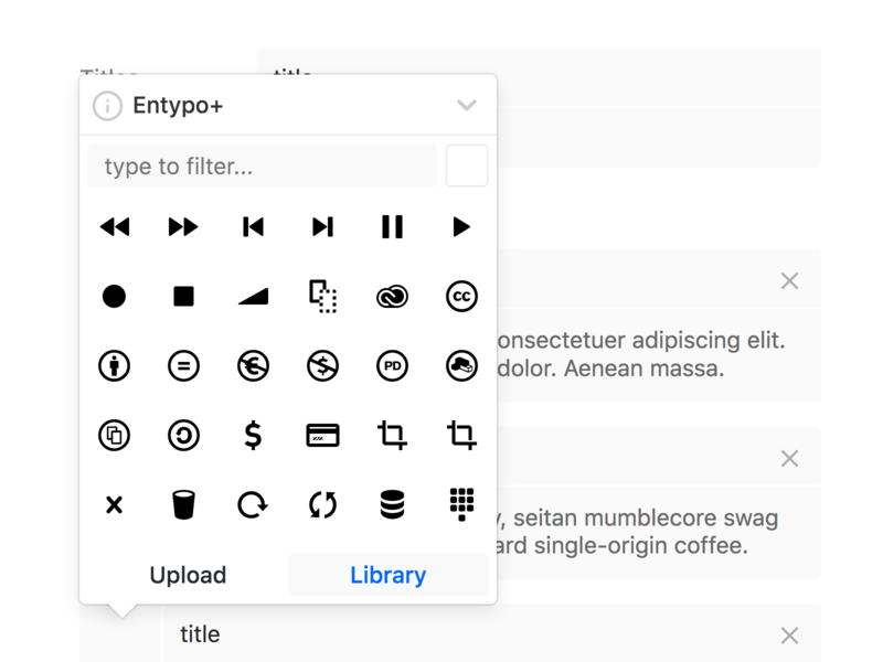 Icon Picker editor icons minimal picker ui webapp