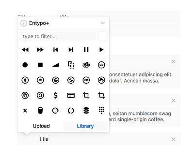 Icon Picker editor icons minimal picker ui webapp