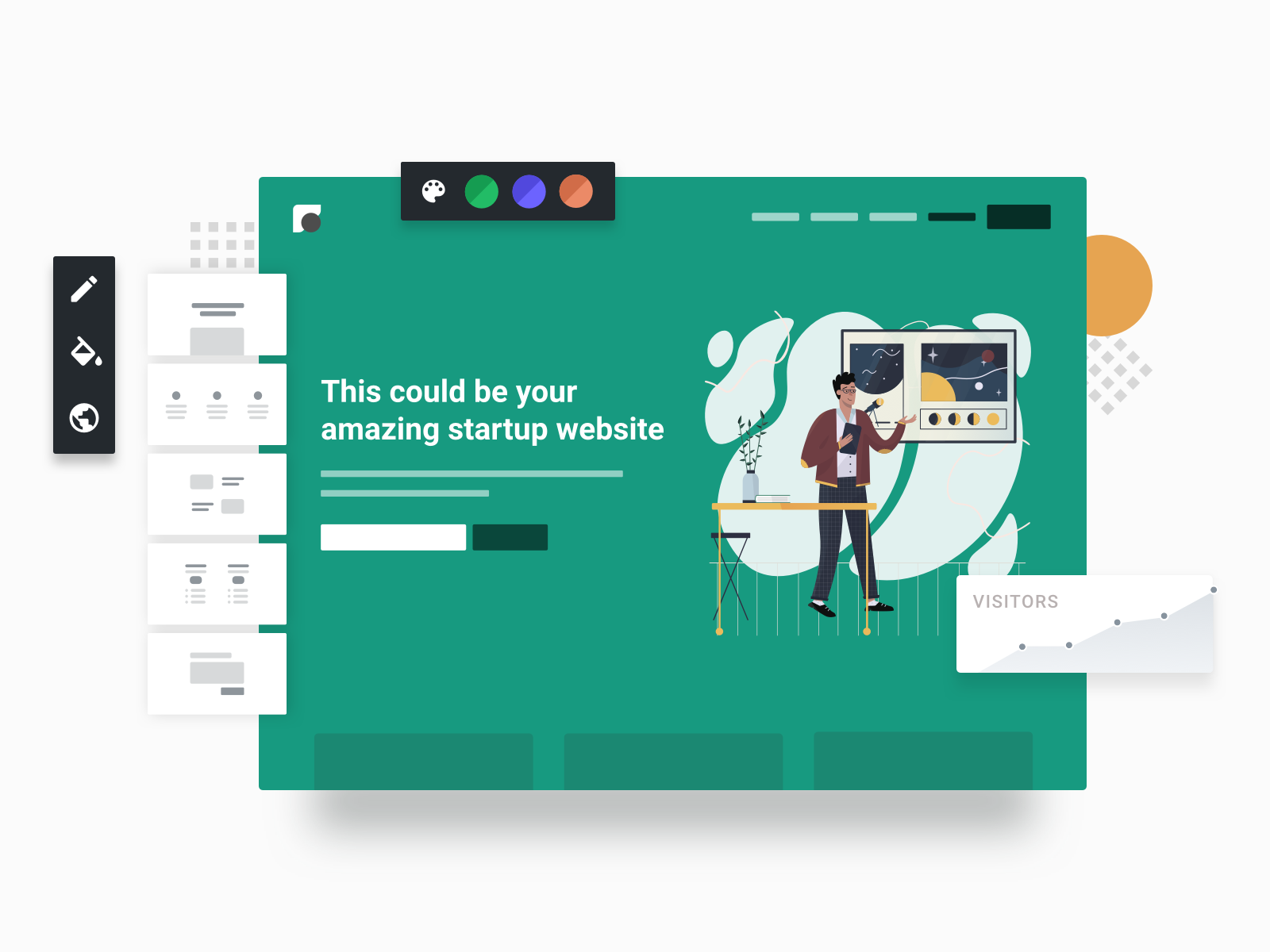 Hero Visual by Felix for Umso on Dribbble