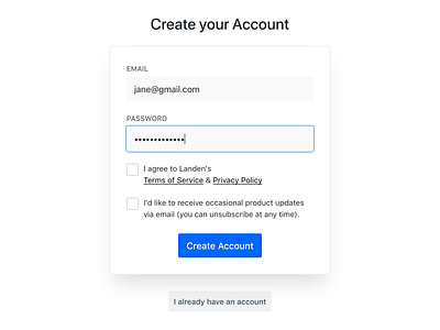 Create your Account