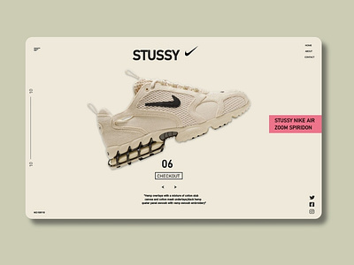 Stussy Nike zoom simple Landing page