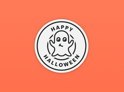 Happy Halloween flat illustration halloween illustration spooky sticker