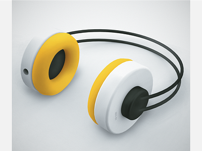 Headphones 3d hardware headphones minimalist music product design