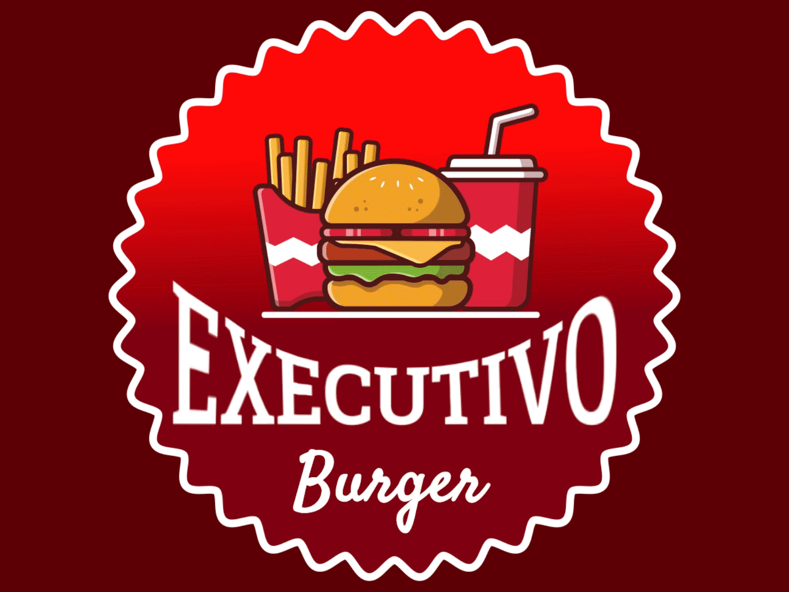 Executivo Burger animation branding graphic design logo logo animation motion graphics