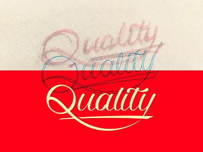 Quality Process adobe adobe illustrator branding design graphic design lettering letters process script sketch sketchbook step by step style trace type typography vector wip