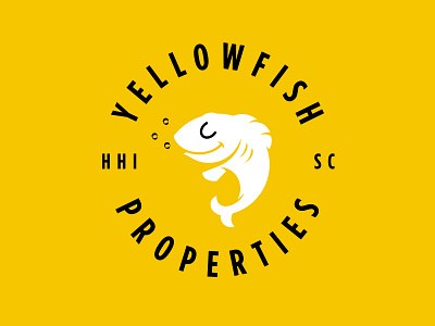 Yellowfish cartoon fish illustration logo