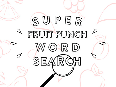 Fruit Punch coloring coloring page illustration kids type typography vector