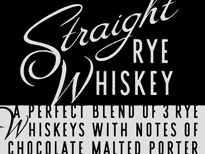 Straight Rye Whiskey design illustrator lettering texture type typography vector whiskey