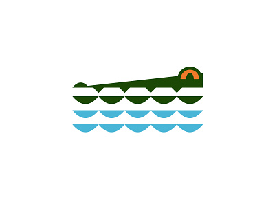 Swamp Life alligator design gator geometric illustration shapes swamp vector