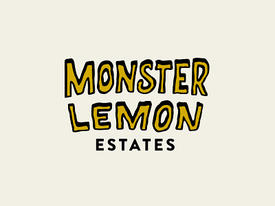 Monster Lemon branding design type typography vector