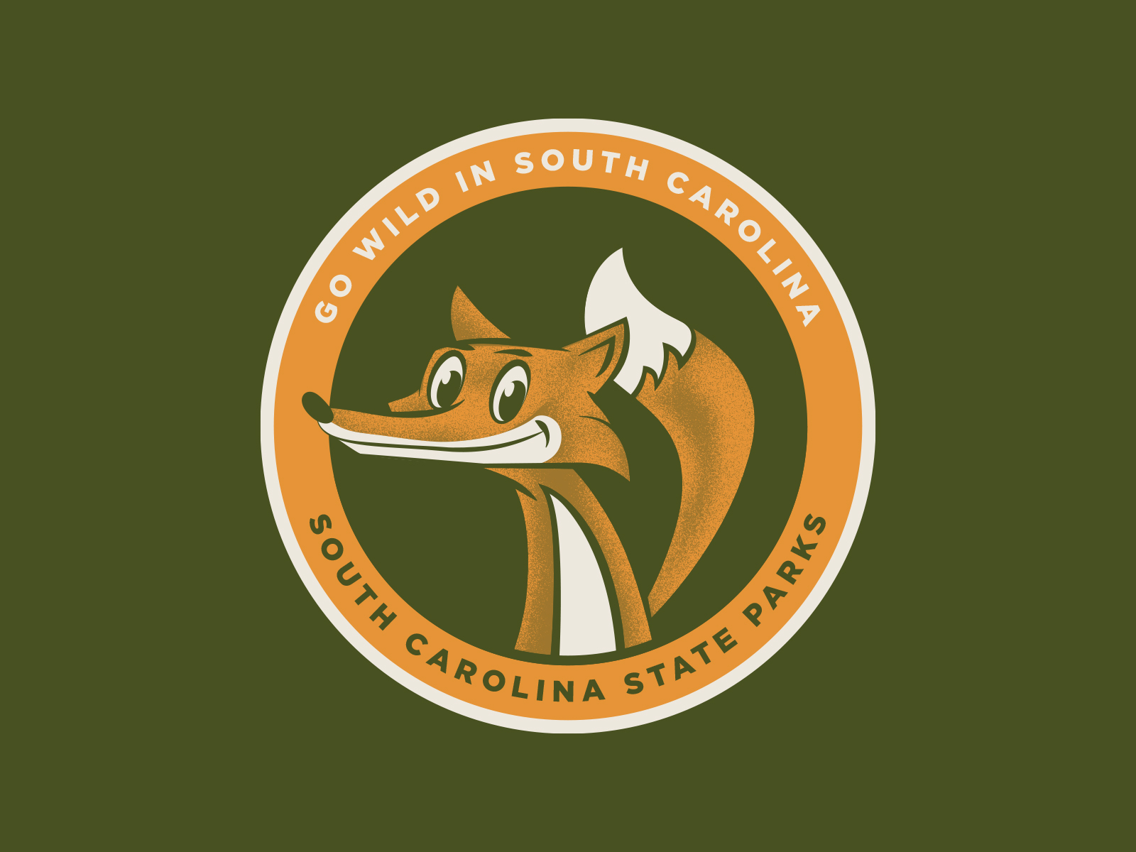 Go Wild vector texture mascot character fox animal outdoors state park design texture illustration vector