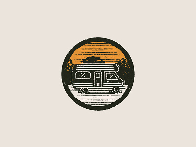 Camping Illustration pt. II camping design icon illustration nature outdoors rv texture vector