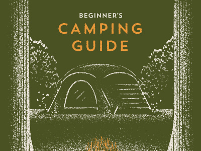 Camping Guide campfire camping illustration nature outdoors tent texture trees vector