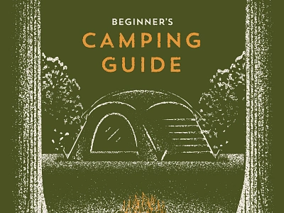 Camping Guide campfire camping illustration nature outdoors tent texture trees vector