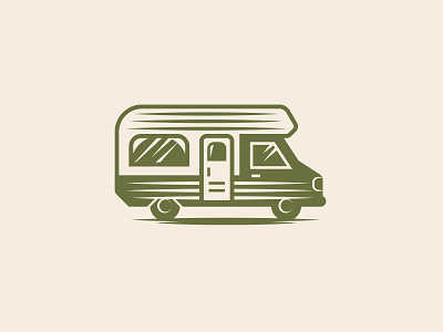 Happy Camper camper camping design icon illustration rv vector