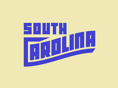 SC block custom design letter lettering south carolina type typography vector