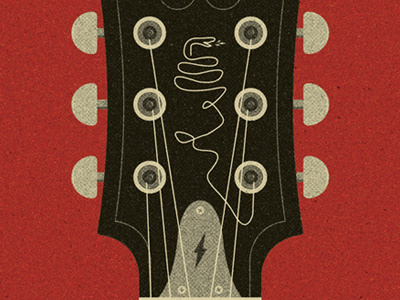 Popped Ssstring guitar illustration