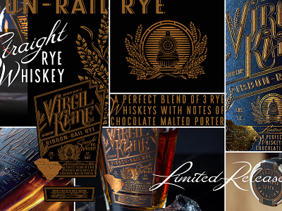 Lowcountry Whiskey Archive pt.2 design illustration label lettering packaging rye spirits type typography vector whiskey