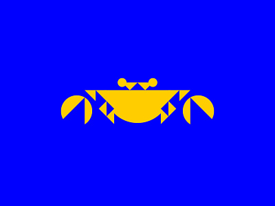 Crabby crab design geometric illustration shapes vector