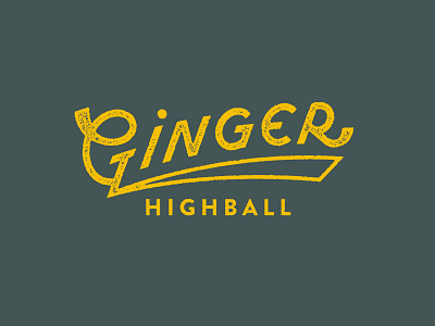 Highball design lettering texture type typography vector