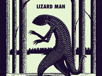 Lizard Man design illustration lizard monster outdooors texture trees vector
