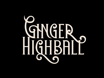 Highball bourbon branding design highball letterform lettering serif type typography vector whiskey