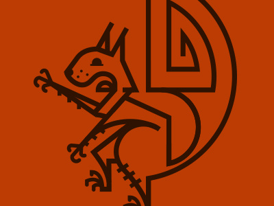 Go Nuts! icon identity illustration logo mark squirrel symbol
