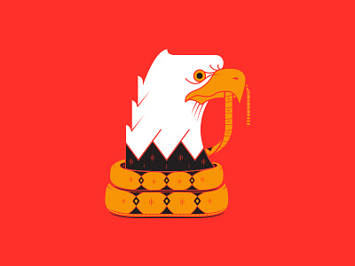 Tough as Nails eagle illustration snake