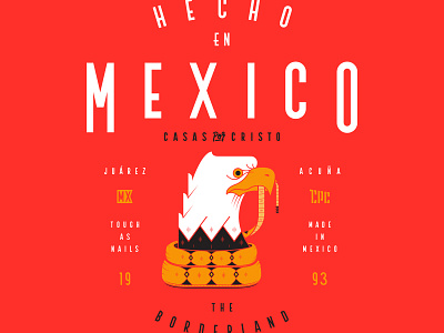 Hecho en Mexico branding eagle identity illustration lettering mexico snake type typography