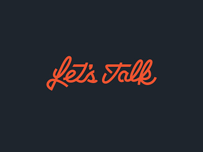 Let's Talk cta lettering type typography