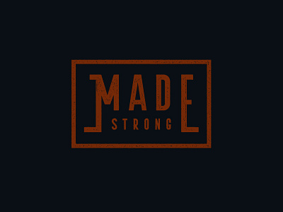 Made Strong brand development coffee logo stamp texture typography