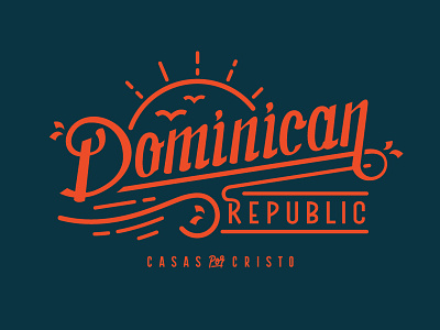 Dominican Republic beach brand development dominican republic lettering sun typography