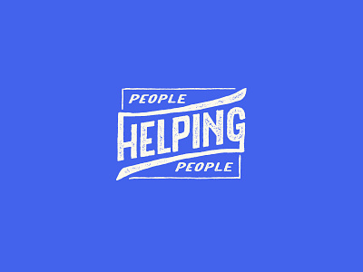 People Helping People branding cause hand lettering lettering logo ministry texture type vector