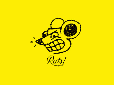 Rats! doodle hand drawn illustration lettering rats sketch
