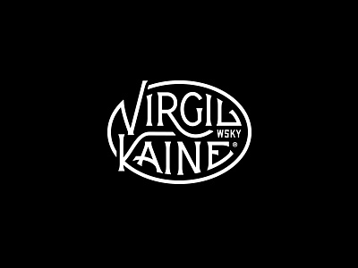 Virgil Kaine Patch identity lettering logo mark oval type typography whiskey